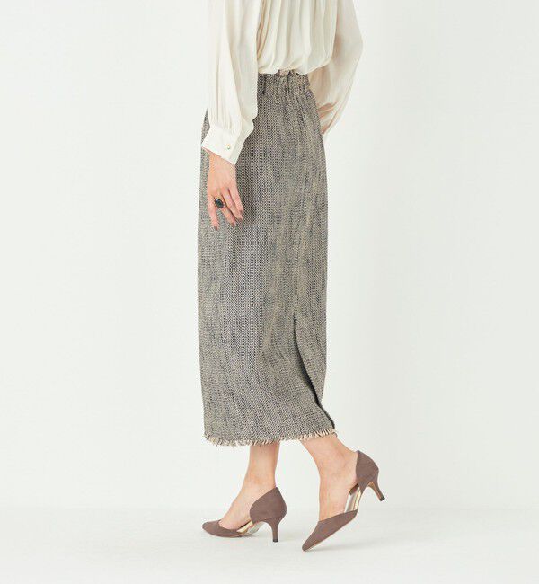 SHIPS Colors 「SHIPS Colors:〈手洗い可能〉ツイード タック タイト スカート（セットアップ対応可能）」|タイト|