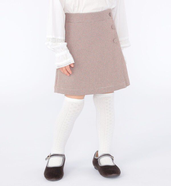 SHIPS KIDS「SHIPS KIDS:100～130cm / ラップ キュロット」|キュロット|オレンジ系