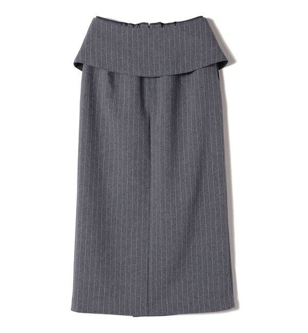 SHIPS for women「〈手洗い可能〉ベルト付 ストライプ タイト スカート 24SS ◇」|タイト|