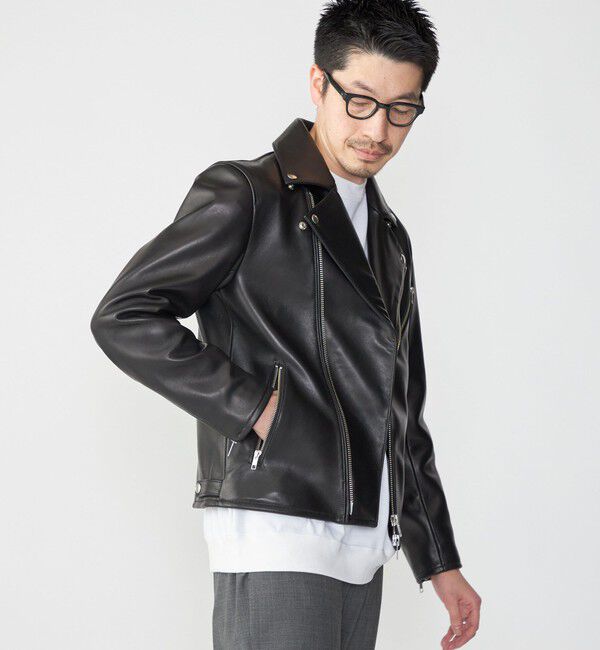 SHIPS「SHIPS: ラムレザー ダブル ライダースジャケット」|その他|