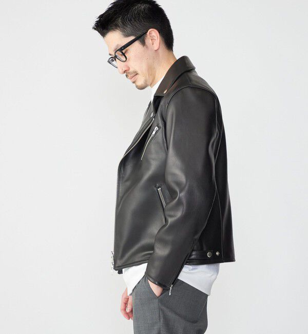 SHIPS「SHIPS: ラムレザー ダブル ライダースジャケット」|その他|