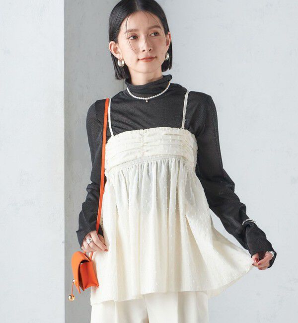 SHIPS for women「〈手洗い可能〉カット ドビー 2WAY キャミソール 24SS ◇」|キャミソール|