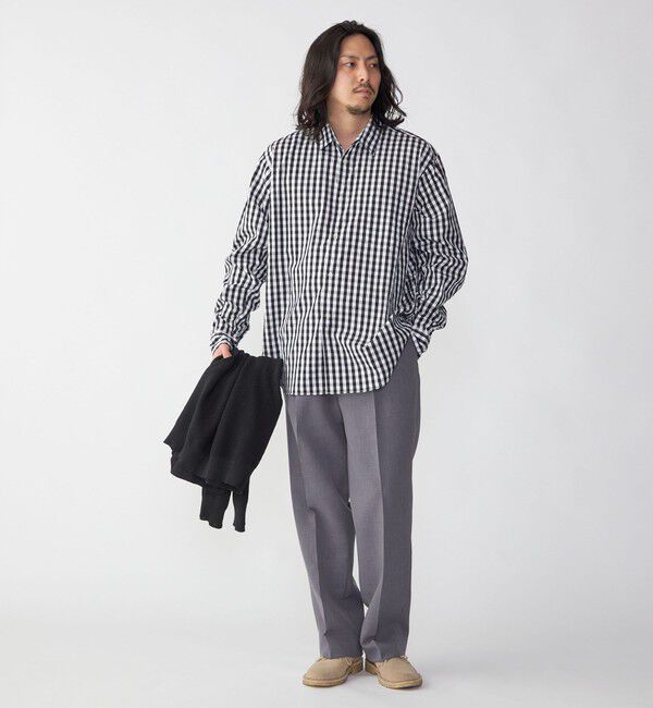 SHIPS「SHIPS: レギュラーカラー ベーシック ロングスリーブ シャツ 〈ストライプ/ギンガムチェック〉」|シャツ・ブラウス|