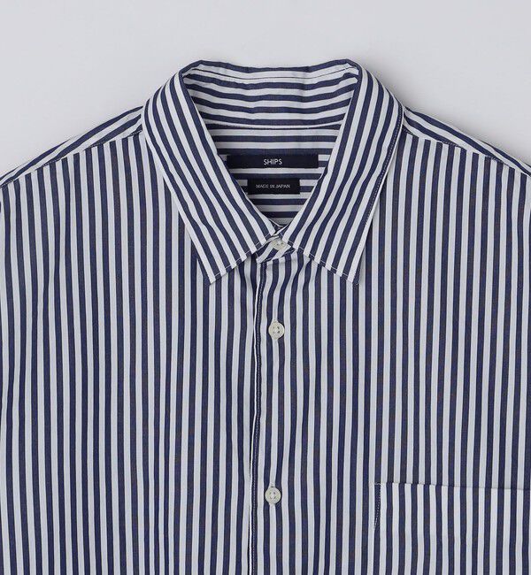 SHIPS「SHIPS: レギュラーカラー ベーシック ロングスリーブ シャツ 〈ストライプ/ギンガムチェック〉」|シャツ・ブラウス|