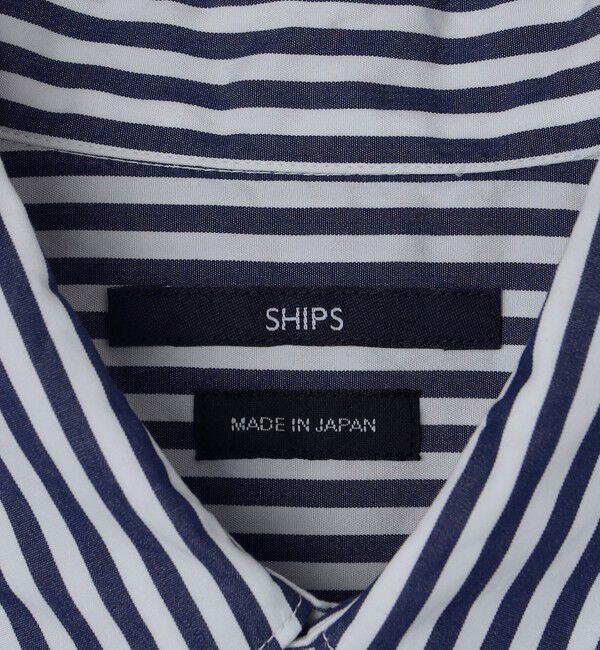 SHIPS「SHIPS: レギュラーカラー ベーシック ロングスリーブ シャツ 〈ストライプ/ギンガムチェック〉」|シャツ・ブラウス|