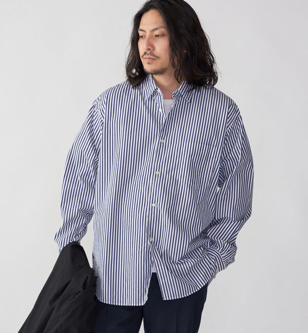 SHIPS「SHIPS: レギュラーカラー ベーシック ロングスリーブ シャツ 〈ストライプ/ギンガムチェック〉」|シャツ・ブラウス|