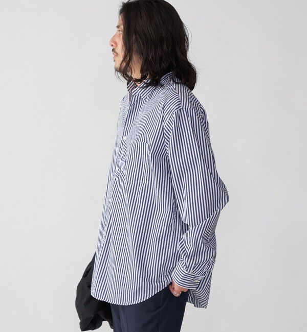 SHIPS「SHIPS: レギュラーカラー ベーシック ロングスリーブ シャツ 〈ストライプ/ギンガムチェック〉」|シャツ・ブラウス|