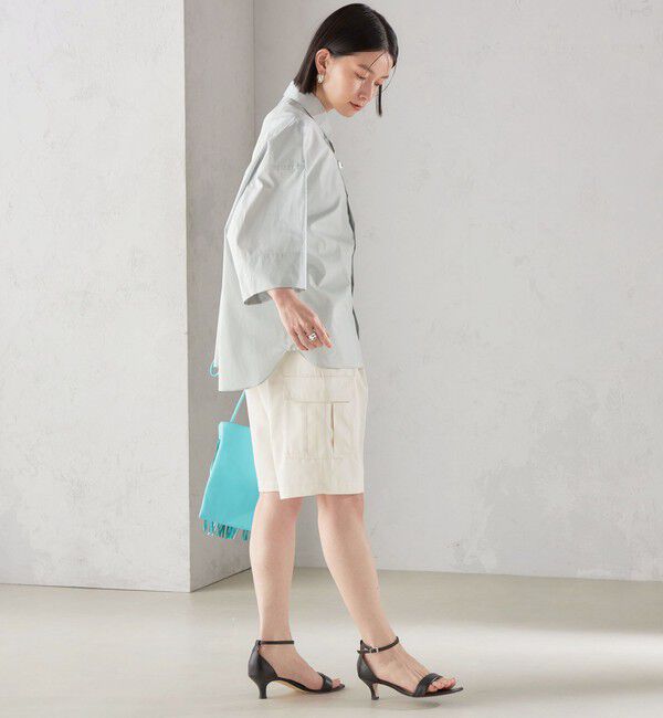 SHIPS for women「SHIPS Primary Navy Label:〈手洗い可能〉レギュラー カラー ワイド シャツ」|シャツ・ブラウス|