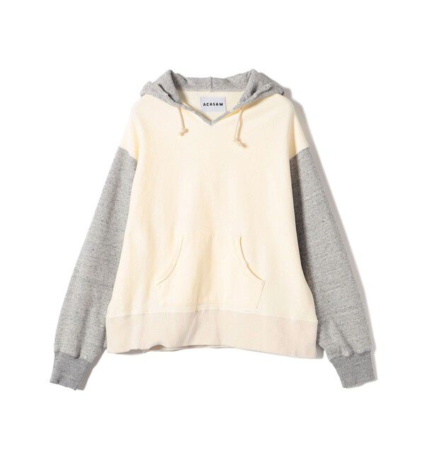 SHIPS for women「【SHIPS別注】ACASAM:ダメージ フーディー」|パーカー|ライトグレー