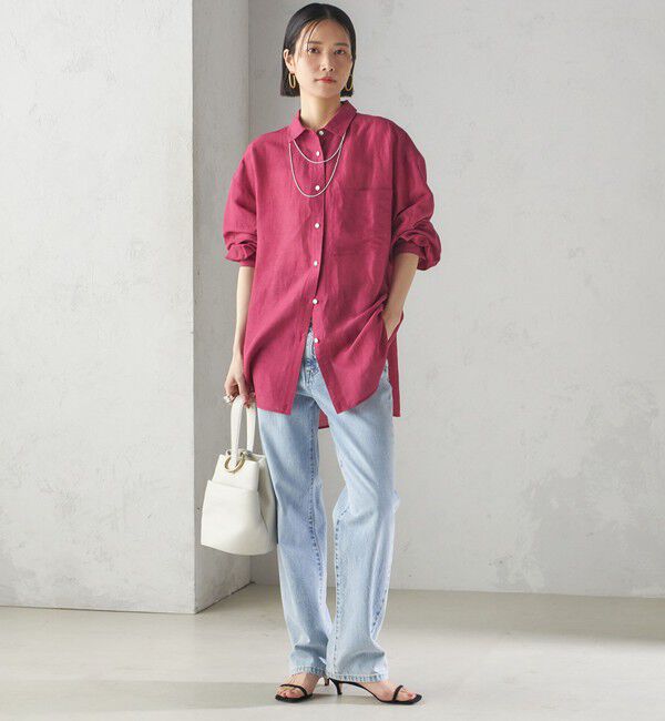 SHIPS for women「〈手洗い可能〉IMPERIAL LINEN オーバー シャツ」|シャツ・ブラウス|
