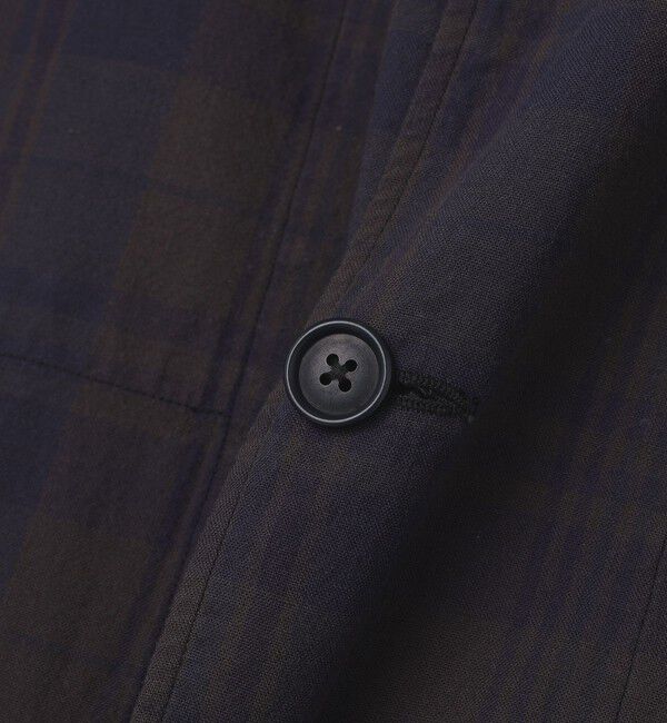 SHIPS「SHIPS: 〈セットアップ対応〉ダークトーン チェック コットン シャツ ジャケット」|テーラードジャケット|