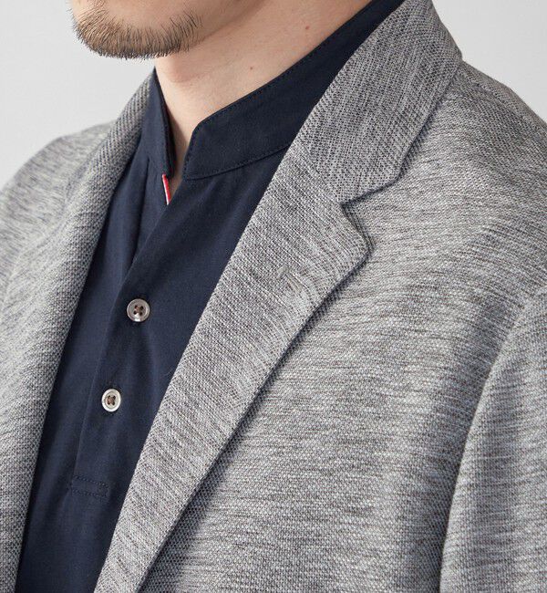 SHIPS「【WEB限定】SHIPS:〈接触冷感〉アイスタッチ プレーティングジャージー パイピング バンドカラーポロシャツ」|ポロシャツ|