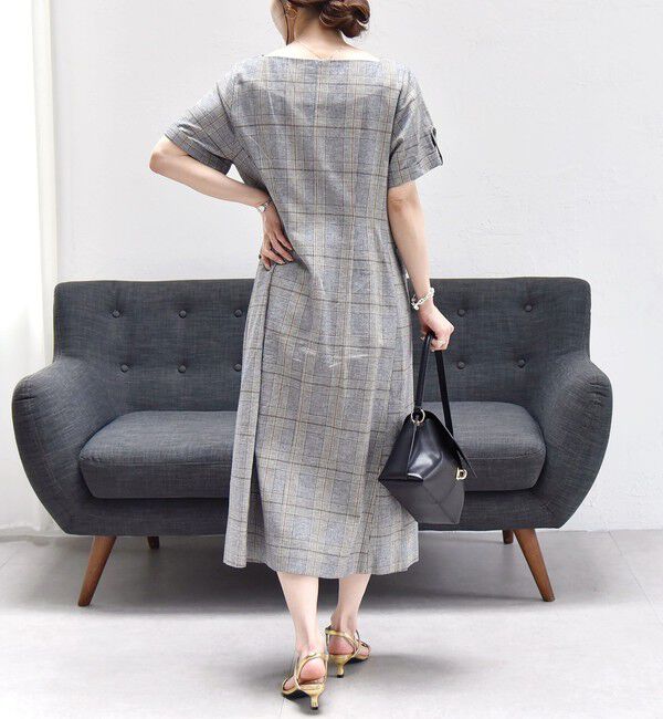 quaranciel「quaranciel:〈洗濯機可能〉コットン リネン サファリ ロング ワンピース」|ワンピース|