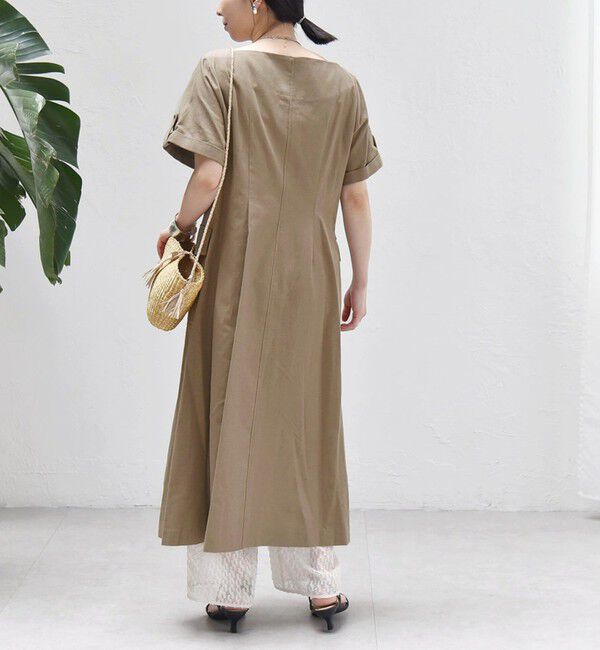 quaranciel「quaranciel:〈洗濯機可能〉コットン リネン サファリ ロング ワンピース」|ワンピース|