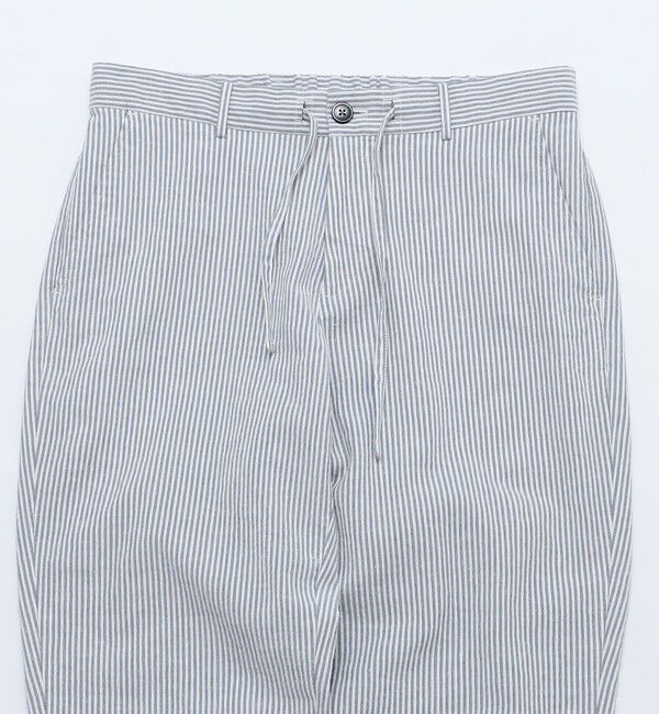 SHIPS「SHIPS:〈手洗い可能/セットアップ対応〉サフィラン リネン ソロ サッカー パンツ」|スラックス|