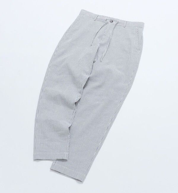 SHIPS「SHIPS:〈手洗い可能/セットアップ対応〉サフィラン リネン ソロ サッカー パンツ」|スラックス|