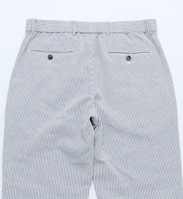 SHIPS「SHIPS:〈手洗い可能/セットアップ対応〉サフィラン リネン ソロ サッカー パンツ」|スラックス|