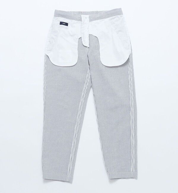 SHIPS「SHIPS:〈手洗い可能/セットアップ対応〉サフィラン リネン ソロ サッカー パンツ」|スラックス|