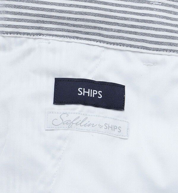 SHIPS「SHIPS:〈手洗い可能/セットアップ対応〉サフィラン リネン ソロ サッカー パンツ」|スラックス|