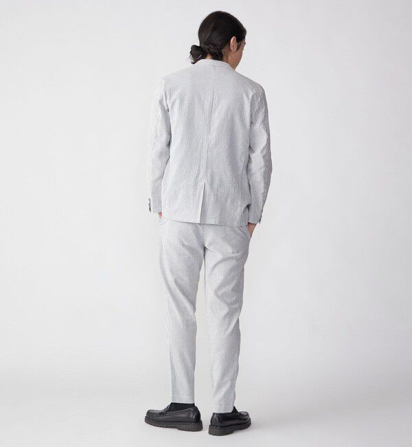 SHIPS「SHIPS:〈手洗い可能/セットアップ対応〉サフィラン リネン ソロ サッカー パンツ」|スラックス|