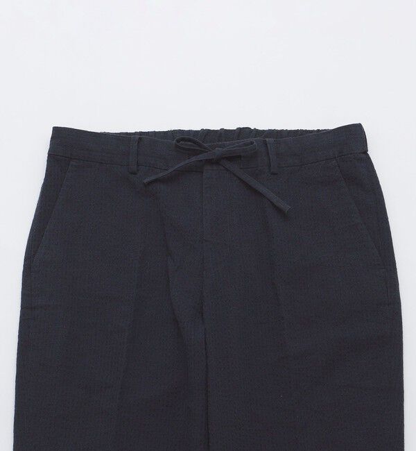 SHIPS「SHIPS:〈手洗い可能/セットアップ対応〉サフィラン リネン ソロ サッカー パンツ」|スラックス|