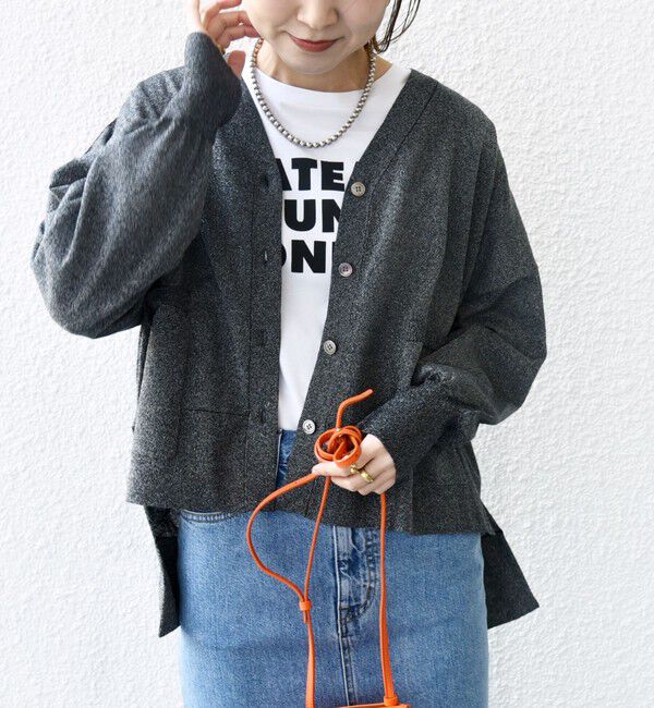 SHIPS for women「【WEB限定】〈手洗い可能〉シアー ラメ ポンチョ カーディガン」|カーディガン|