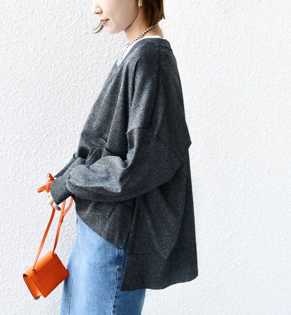 SHIPS for women「【WEB限定】〈手洗い可能〉シアー ラメ ポンチョ カーディガン」|カーディガン|