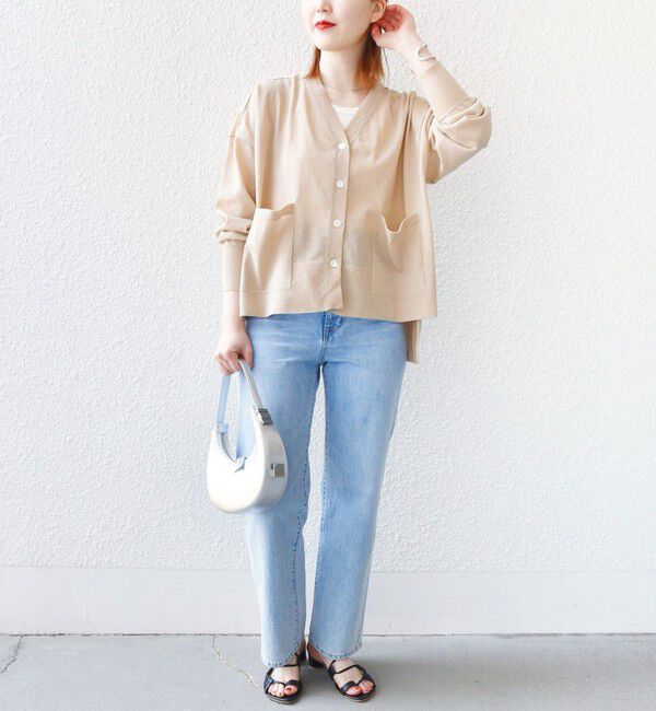 SHIPS for women「【WEB限定】〈手洗い可能〉シアー ラメ ポンチョ カーディガン」|カーディガン|