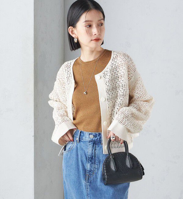 SHIPS for women「〈手洗い可能〉透かし編み 2WAY ニット ジャケット」|カーディガン|