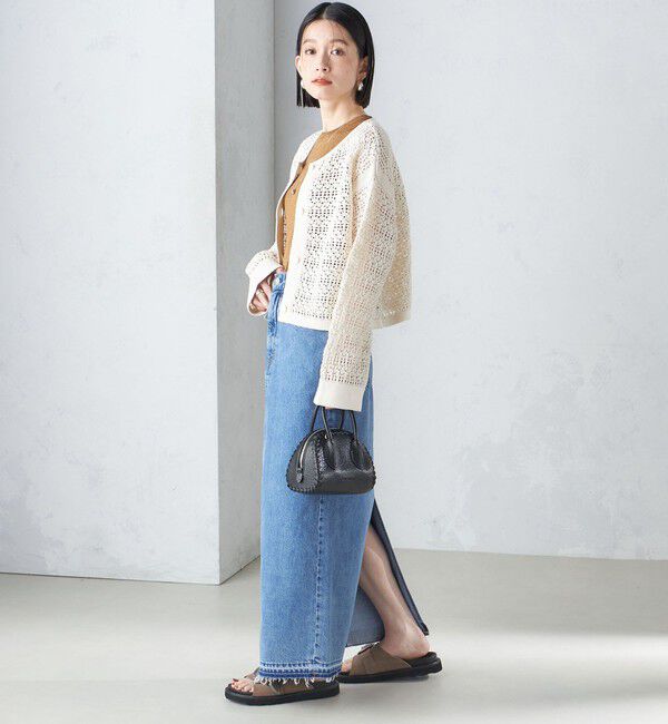 SHIPS for women「〈手洗い可能〉透かし編み 2WAY ニット ジャケット」|カーディガン|