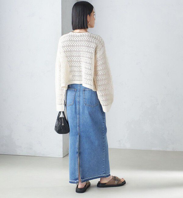 SHIPS for women「〈手洗い可能〉透かし編み 2WAY ニット ジャケット」|カーディガン|