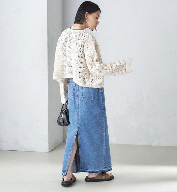 SHIPS for women「〈手洗い可能〉透かし編み 2WAY ニット ジャケット」|カーディガン|