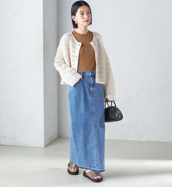 SHIPS for women「〈手洗い可能〉透かし編み 2WAY ニット ジャケット」|カーディガン|