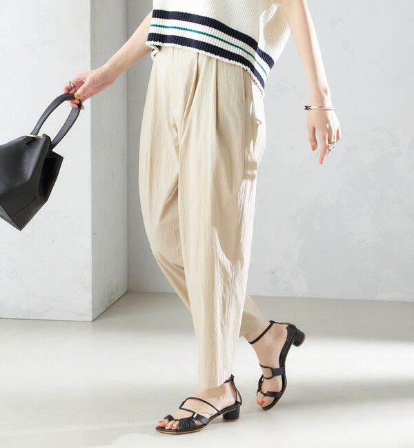 SHIPS for women「〈手洗い可能〉コットン ナイロン タック パンツ」|その他|