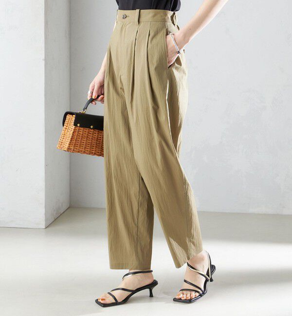 SHIPS for women「〈手洗い可能〉コットン ナイロン タック パンツ」|その他|