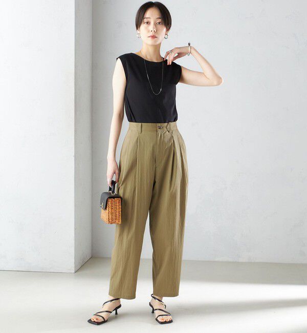 SHIPS for women「〈手洗い可能〉コットン ナイロン タック パンツ」|その他|