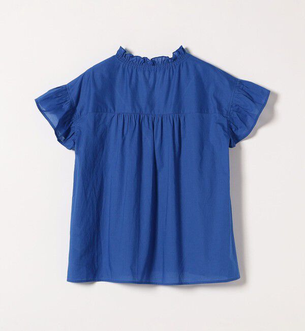 quaranciel「quaranciel:〈手洗い可能〉コットン フリルネック フレアスリーブ ブラウス」|シャツ・ブラウス|