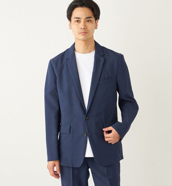 SHIPS Colors 「SHIPS Colors:〈洗濯機可能〉ポリトロ  サマー ジャケット(セットアップ 対応可能)◇」|テーラードジャケット|ブルー