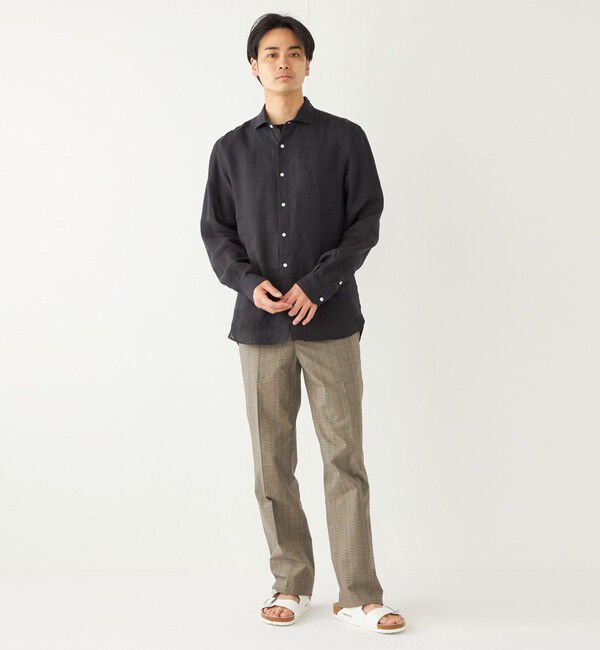 SHIPS Colors 「SHIPS Colors:〈洗濯機可能〉リネン セミワイドカラー シャツ」|シャツ・ブラウス|