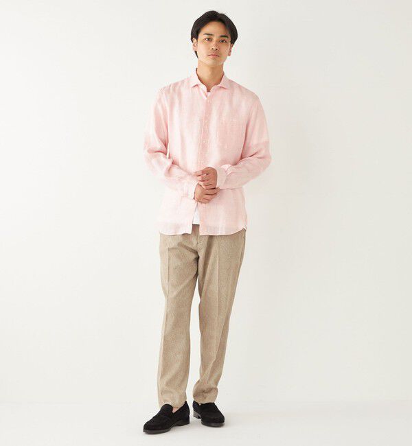 SHIPS Colors 「SHIPS Colors:〈洗濯機可能〉リネン セミワイドカラー シャツ」|シャツ・ブラウス|