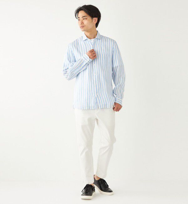 SHIPS Colors 「SHIPS Colors:〈洗濯機可能〉リネン セミワイドカラー シャツ」|シャツ・ブラウス|