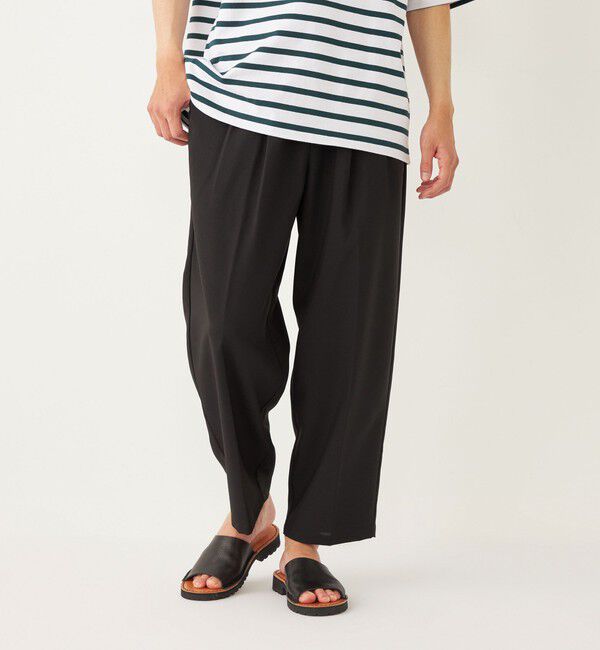 SHIPS Colors 「SHIPS Colors:ポリトロ ワイド テーパード イージーパンツ(セットアップ対応可能)」|その他|ブラック