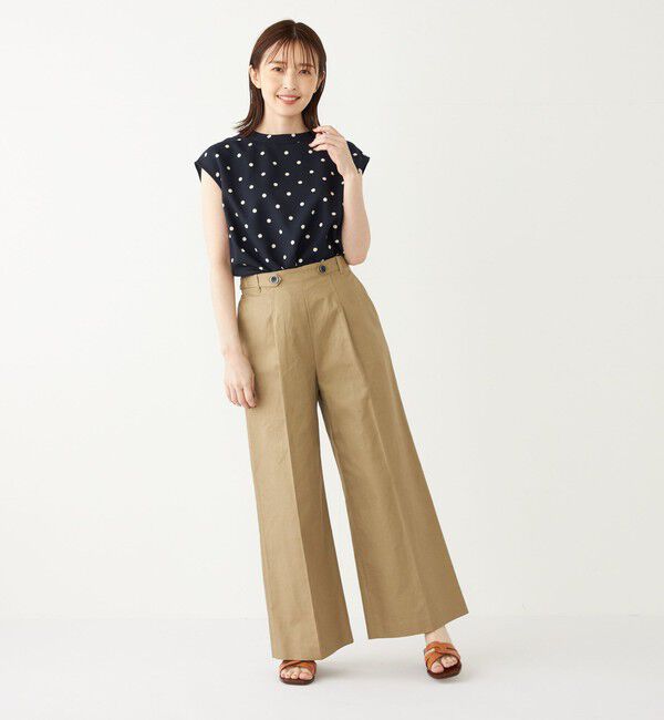 SHIPS Colors 「SHIPS Colors:〈手洗い可能〉コットンリネン ボタン ワイド パンツ」|その他|