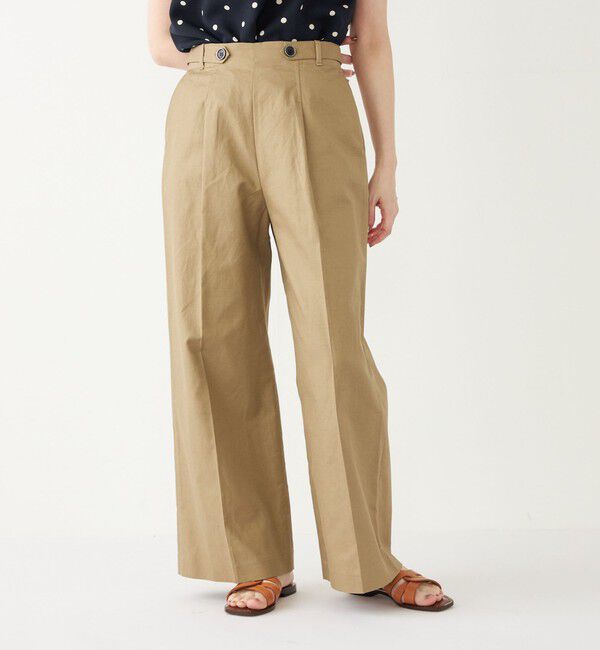 SHIPS Colors 「SHIPS Colors:〈手洗い可能〉コットンリネン ボタン ワイド パンツ」|その他|
