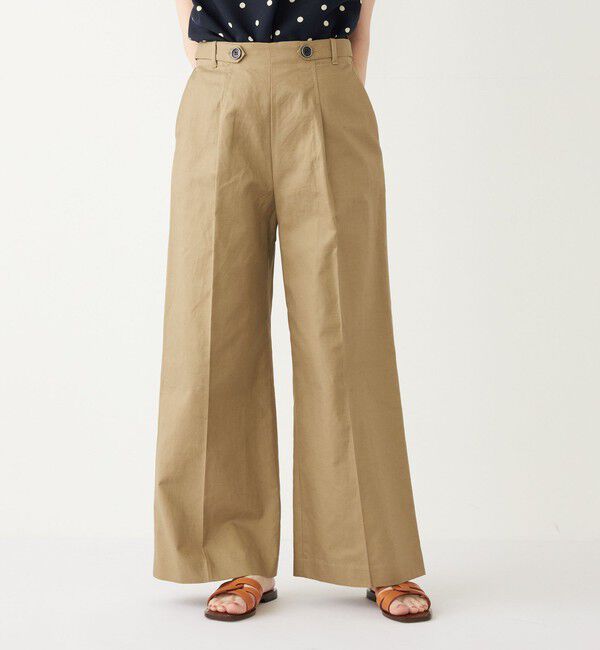 SHIPS Colors 「SHIPS Colors:〈手洗い可能〉コットンリネン ボタン ワイド パンツ」|その他|