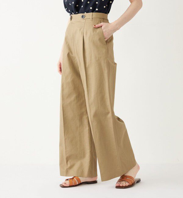 SHIPS Colors 「SHIPS Colors:〈手洗い可能〉コットンリネン ボタン ワイド パンツ」|その他|