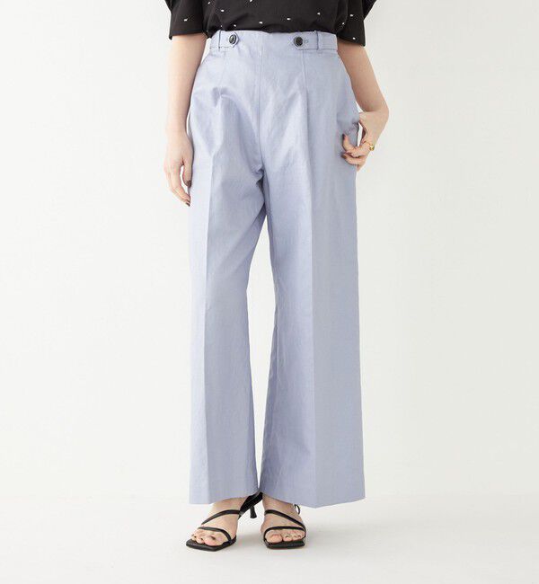 SHIPS Colors 「SHIPS Colors:〈手洗い可能〉コットンリネン ボタン ワイド パンツ」|その他|