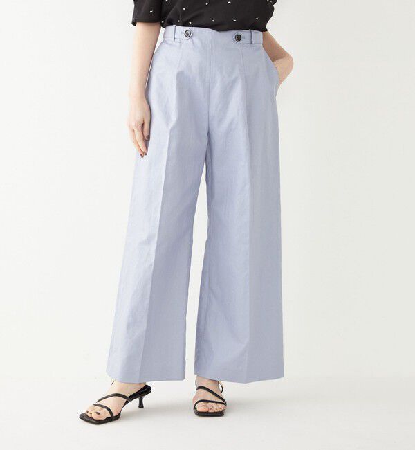 SHIPS Colors 「SHIPS Colors:〈手洗い可能〉コットンリネン ボタン ワイド パンツ」|その他|