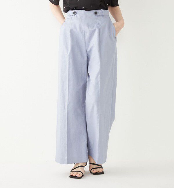 SHIPS Colors 「SHIPS Colors:〈手洗い可能〉コットンリネン ボタン ワイド パンツ」|その他|