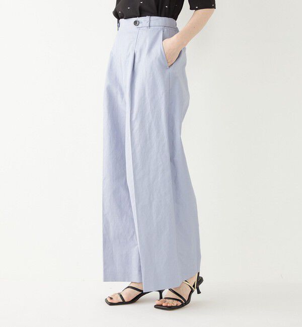 SHIPS Colors 「SHIPS Colors:〈手洗い可能〉コットンリネン ボタン ワイド パンツ」|その他|